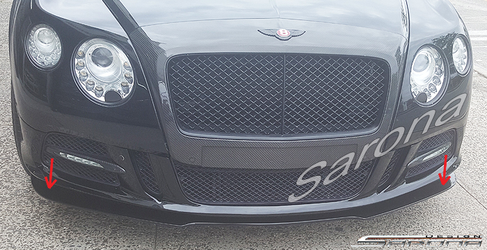 Custom Bentley GTC  Convertible Front Lip/Splitter (2013 - 2016) - $590.00 (Part #BT-029-FA)